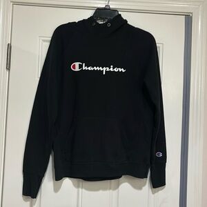 Black medium Champions hoodie for youth